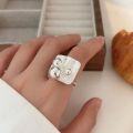 wholesale S925 Sterling Silver Irregular Texture Bead Ring for Women, Small and Minimalist Style, Unique Heavy Duty Statement Ring with a Premium Feel-0-1