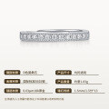 925 Sterling Silver Moissanite Micro-Paved Row Ring-0-4