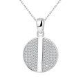 wholesale S925 Silver Plated with 18K Gold, Ins Small Designer Style Yellow Gold Coin Pendant Fully Set with Moissanite Women's Necklace-0-5