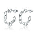wholesale 925 Sterling Silver Chain Link Earrings Heavy Luxury Ins Style Niche High-end Sense Jewelry Wholesale for Women-0-4