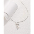 wholesale S925 Sterling Silver Pearl Pendant Necklace for Women, Minimalist and Unique Design, New Arrival Light Luxury Collarbone Chain-0-1