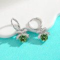 wholesale S925 Sterling Silver Cross-Border Moissanite Colorful Diamond Bow Full-Drop Earrings, Luxury High-End Fashion Earrings for Women-0-6