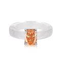 wholesale Metal material first, cross-border foreign trade gemstone ring for women, unique and distinctive crystal setting, 8A Radiant snowflake-cut colored zircon ring-0-4