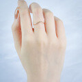 wholesale S925 sterling silver gold-plated arc ring for women, summer new small design collection, factory supply-0-3