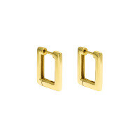 wholesale S925 Sterling Silver Geometric Minimalist Versatile Textured Surface Square Stud Earrings Korean Version Ins Niche Design Women's-18K gold 925 silver
