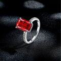 wholesale 925 Silver European & American 4ct Color Gemstone Ring for Women, High-End Luxurious Exaggerated 8*11 Ice Flower Cut High-Carbon Diamond-0-3