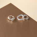 wholesale 999 Silver minimalist sweet hollow-out earring for ear holes small design bow earrings M06562-0-4