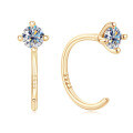 S925 Sterling Silver D Color Moissanite Earrings, Simple Design, Cross-Border Live Streaming, Daily Commute Wholesale-0-11