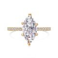 wholesale S925 Sterling Silver Cross-Border Live Streaming Women's 8A High Carbon Square Ice Flower Zirconia Ultra-Sparkly 1-5 Carat Simulated Diamond Ring-0-16