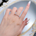 wholesale S925 silver diamond-encrusted pink and white dual-tone high-end niche fashion ring for women-0-4