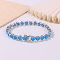 wholesale S925 Silver European and American Cross-Border Opal Tennis Bracelet Hip-Hop Women's Chain Trendy Personality Fashion Gold-Plated Bangle Bracelet-0-1
