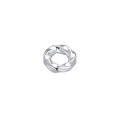wholesale S925 Sterling Silver Mobius Loop Closed Circle Round Spacer Bead Gasket DIY Stringing Accessories-0-8