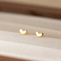 wholesale S925 Sterling Silver Sweet Mini Heart Twist Screw Stud Earrings Small Dainty Heart for Ear Piercing M06526-0-4
