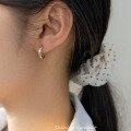 wholesale S925 Sterling Silver Textured Wealth-Attracting Pixiu Ear Clips Chinese Style Literary Retro Niche Earrings M05427-0-1
