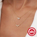 wholesale 925 Silver Hot-selling Versatile Diamond Waterdrop Pendant Necklace for Chic Sweater Outfits-0-2