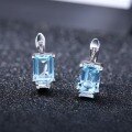 wholesale S925 Silver Fashionable Light Luxury Minimalist Natural Topaz Stud Earrings Gemstone Earrings-0-1