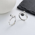 wholesale S925 Sterling Silver 3D Lotus/Bamboo Knot Tulip Ring Vintage Ethnic Style Index Finger Ring-0-0