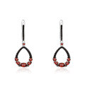 wholesale 925 Silver Exquisite and Luxurious Natural Garnet Earrings, Prosperity Series Gemstone Stud Earrings-0-4