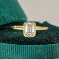 S925 Silver Plated 18K Gold Moissanite Ring for Women-0-0