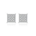 wholesale 925 Sterling Silver Hip Hop American Style Moissanite Stud Earrings for Men and Women, Fashion Cross-Border Amazon Bestseller D Color Moissanite Earrings-0-4