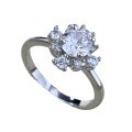 wholesale 925 Silver Zhu Zhifan Jewelry New 55mm Prong-Set High Carbon Diamond Halo Ring with Premium Fashion Feel-0-4
