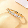 18K Gold Plated Moissanite Diamond Row Ring-0-4
