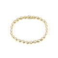 wholesale S925 Sterling Silver Shiny Moissanite Tennis Bracelet Pear Drop Gold Plated Hip Hop Her Style-0-4