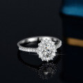 S925 Silver 1ct Oval Moissanite Ring for Women-0-2