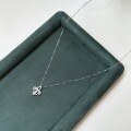wholesale S925 Sterling Silver Iris Flower Pendant Necklace for Women, Luxury Minimalist Diamond-Accented Collarbone Chain-0-5