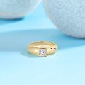 Sterling Silver CZ Square Chinese Style 18K Gold Plated Ring-0-2
