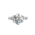 wholesale S925 Sterling Silver Cross-Border Luxury Light Luxury 5-Carat Moissanite Flower Bud Ring for Women's Proposal Diamond Ring Jewelry Wholesale-0-4