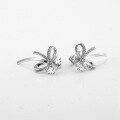 wholesale 925 Silver Bfirst Original Bow Snowflake Earrings New Style Pure Silver Inlaid Zircon Ear Jewelry Wholesale-0-3