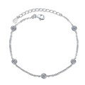 wholesale Pt950 plated S925 sterling silver women's full moissanite minimalist elegant bracelet, ready to ship for wholesale gifting-0-4