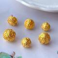 wholesale Gold-plated S925 Silver Gilded Dragon Ball DIY Bracelet Accessories Pure Silver Formless Buddha Spacer Beads Wenwan Ornaments Zhaxi Lhamo-0-0