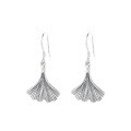 wholesale S990 Silver Vintage Retro Fashion Korean Ins Style Ginkgo Leaf Earrings Creative Design Trendy Earrings-0-4