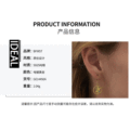 wholesale S925 sterling silver commuting-style bamboo knot earrings, European and American retro women's elegant earrings, high-end hook earrings with zirconia-0-2