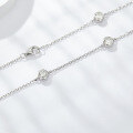 wholesale Silver-plated 18k Gold 40mm Round Moissanite Bubble Necklace,Ins-0-1