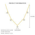 wholesale S925 Sterling Silver Star Necklace With Zircon, Women's Light Luxury Fashion Pendant-0-6