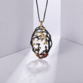 wholesale S925 Sterling Silver Designer Vintage Style Gemstone Pendant Dreamlike Blossom Design Natural Garnet Necklace Pendant-0-1