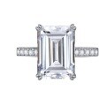 wholesale 925 Silver New Jewelry High Carbon Diamond Emerald Cut 10*14 Rectangle European and American Popular Ring-0-4