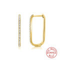 wholesale S925 Sterling Silver U-Shaped Diamond Accent Trendy Minimalist INS Style Ear Cuffs-0-2