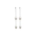 wholesale S925 Sterling Silver Korean Style Sweet Ins Wind Pearl Fringe Earrings Design Ear Jewelry Women M0516-0-4