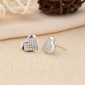 wholesale S925 Sterling Silver Heart-shaped Diamond-studded Earrings, Korean Style Elegant Zircon Earrings for Women, Fashion Minimalist Jewelry Wholesale-0-3