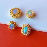 wholesale S925 antique silver with natural opal DIY beaded bracelet and necklace original jewelry accessories, large-hole for women-4# one