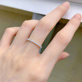 wholesale S925 silver new fashion genuine exquisite jewelry minimalist ultra-thin full diamond ring for women-0-1