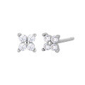 wholesale 925 Sterling Silver Zircon Flower Star Stud Earrings for women-0-4