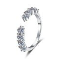 wholesale Sterling Silver Cross-Border Foreign Trade Three-Stone Stackable Ring 3-Carat Marquise Cut High-End Moissanite Jewelry-0-3
