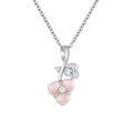 wholesale 925 Sterling Silver CT-046 Original Three-Leaf Flower Queen Shell Pendant Necklace, Versatile and Elegant Women's Collarbone Chain Set Wholesale-0-4