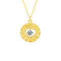 S925 Silver Dreamcatcher Wreath Necklace with Moissanite Pendant-0-5