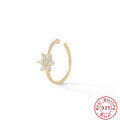 wholesale S925 Sterling Silver Diamond Nose Ring, Ear Bone, and Cartilage Ear Cuffs for Trendy Individuals-0-8